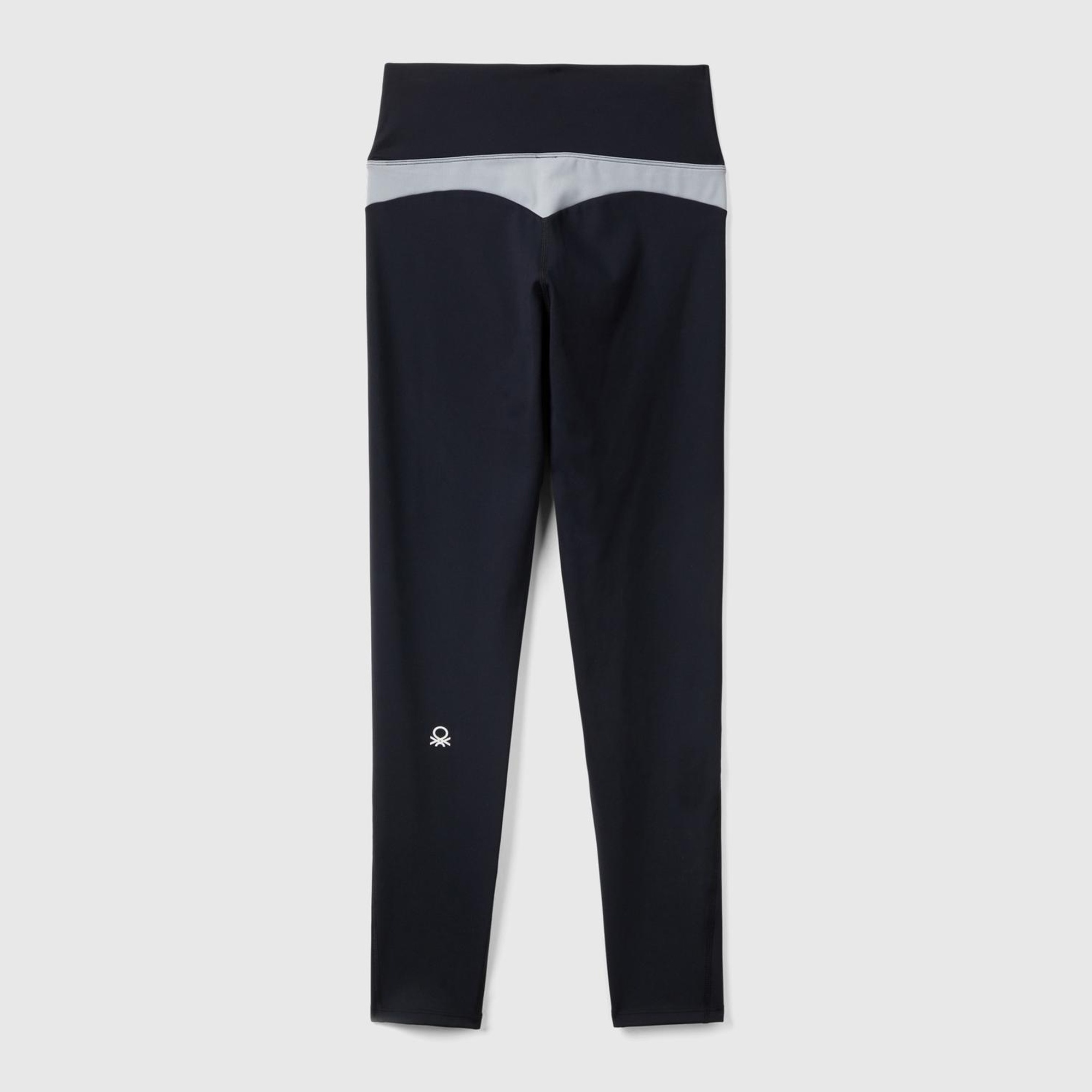 Kadın Siyah Kontrast Renk Detaylı Arkası Telefon Cepli Yüksek Bel Tayt