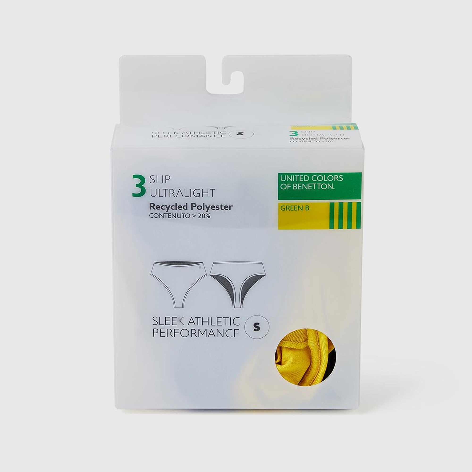 Kadın Sarı Mix Pamuk Karışımlı Logo Detaylı 3'lü Külot Seti