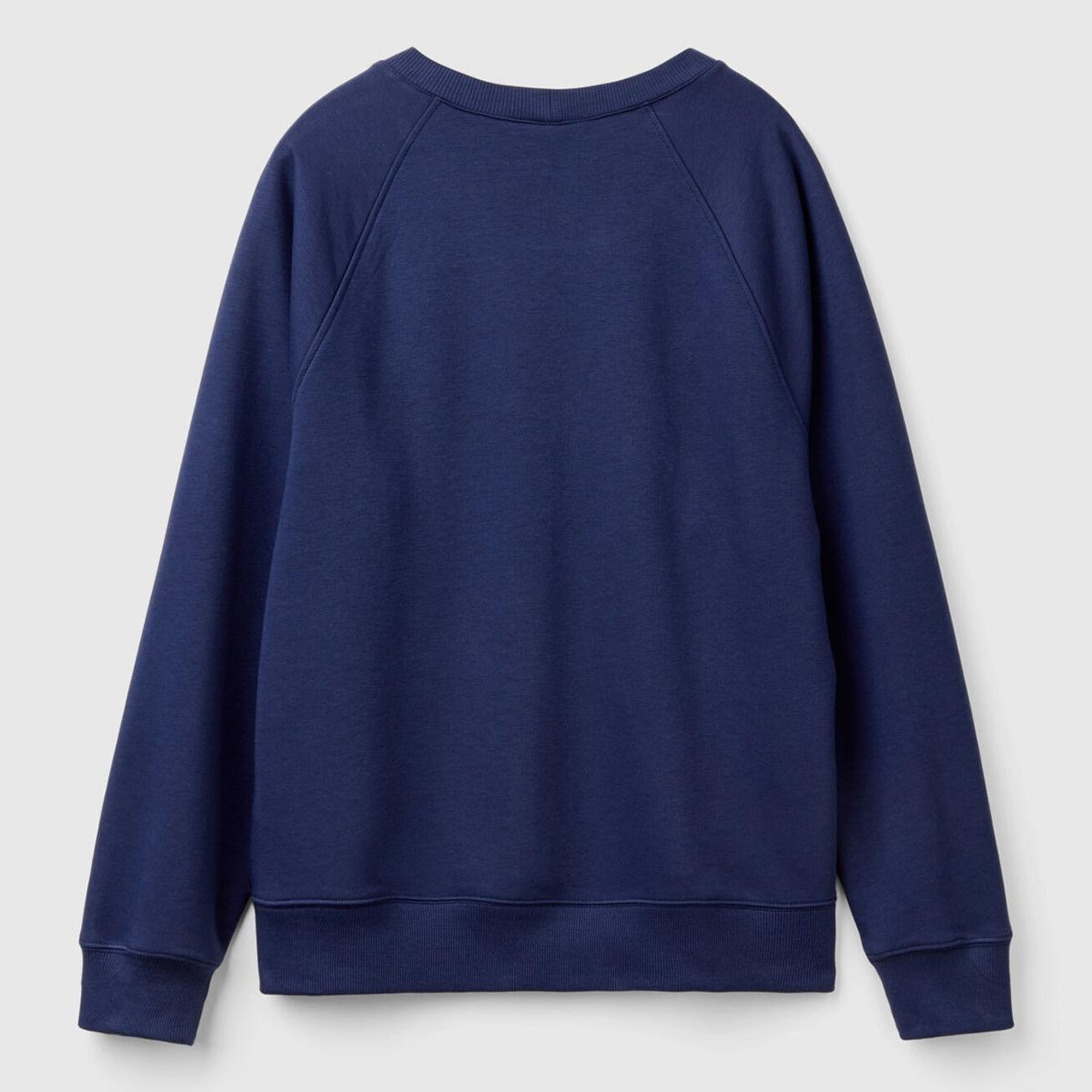 Erkek Lacivert Pamuk Karışımlı Göğsü Garfield Baskılı Bisiklet Yaka Sweater