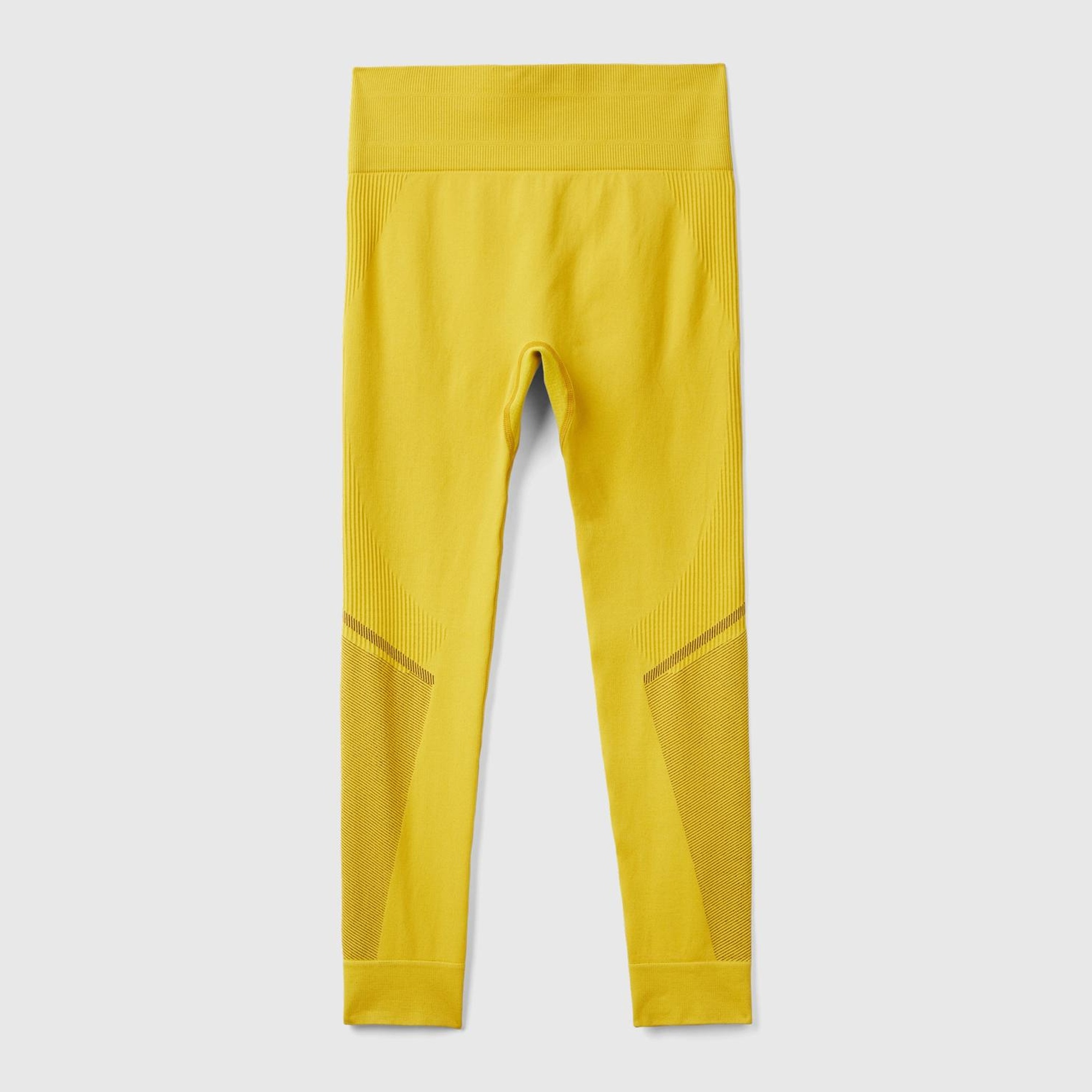 Kadın Sarı Kontrast Renk Detaylı Tayt