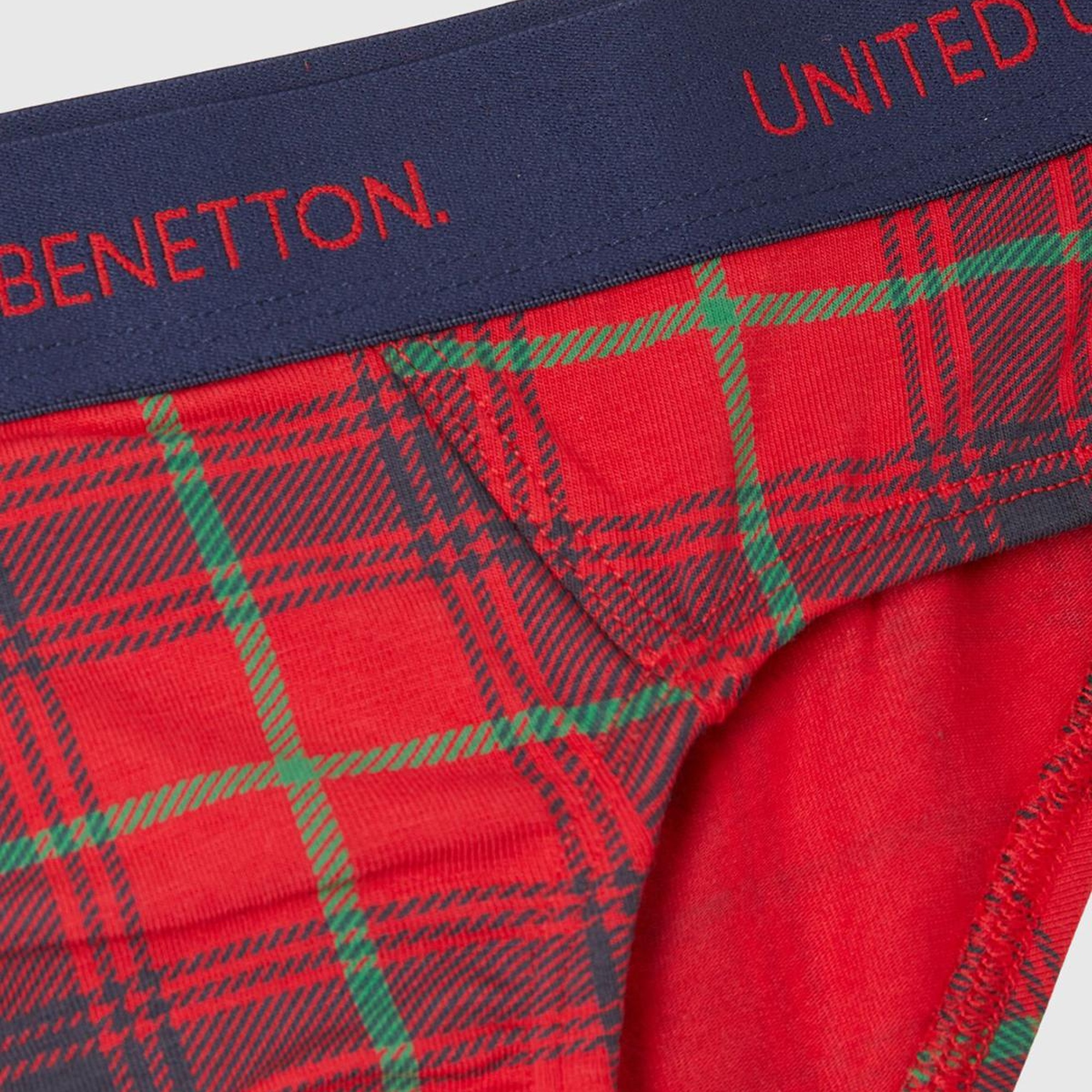 Erkek Çocuk Kırmızı Beli Logo Baskılı Desenli Slip