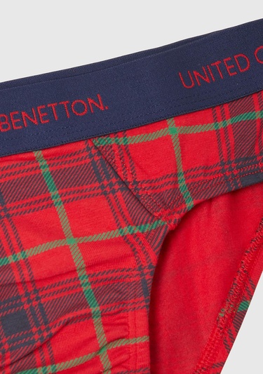  Erkek Çocuk Kırmızı Beli Logo Baskılı Desenli Slip