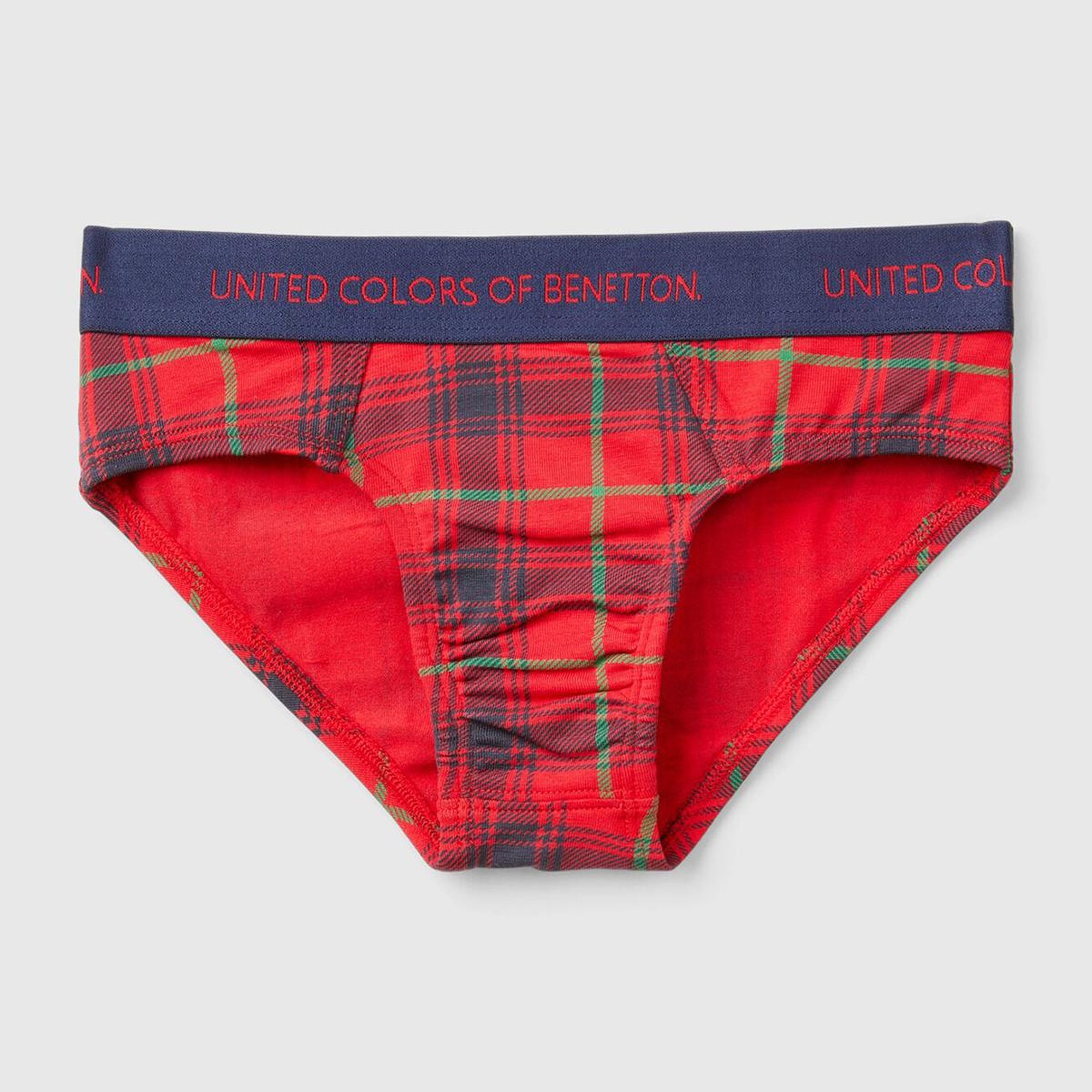 Erkek Çocuk Kırmızı Beli Logo Baskılı Desenli Slip