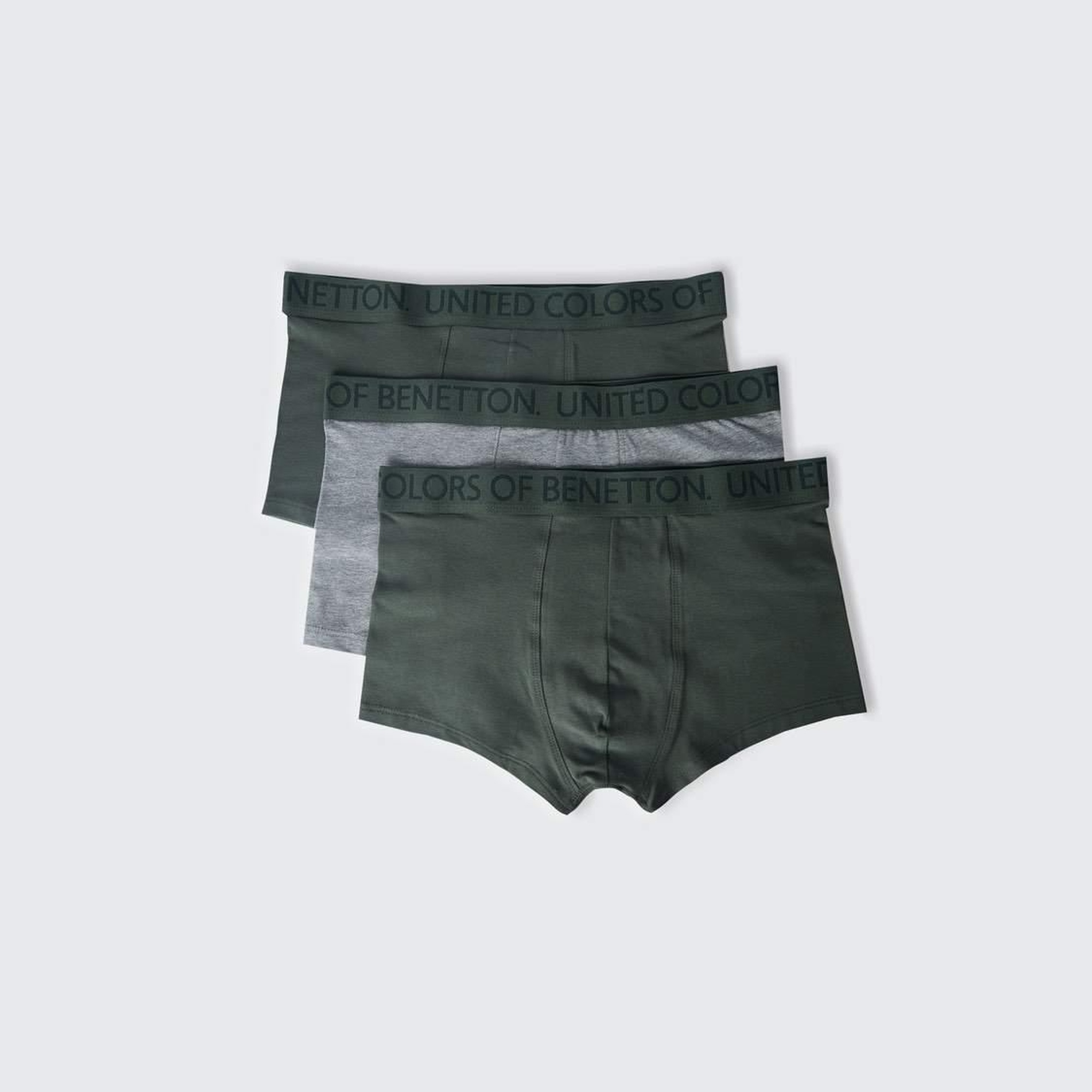 Erkek Antrasit Beli Logo Detaylı 3'lü Boxer Seti