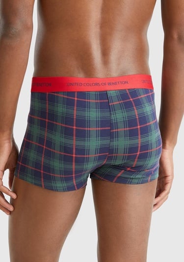  Erkek Yeşil Pamuk Karışımlı Tamamı Desenli Boxer