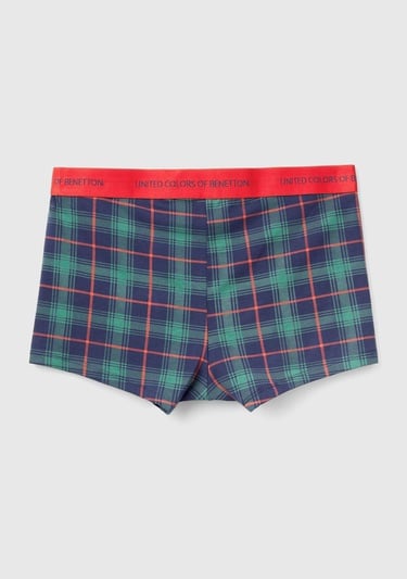  Erkek Yeşil Pamuk Karışımlı Tamamı Desenli Boxer