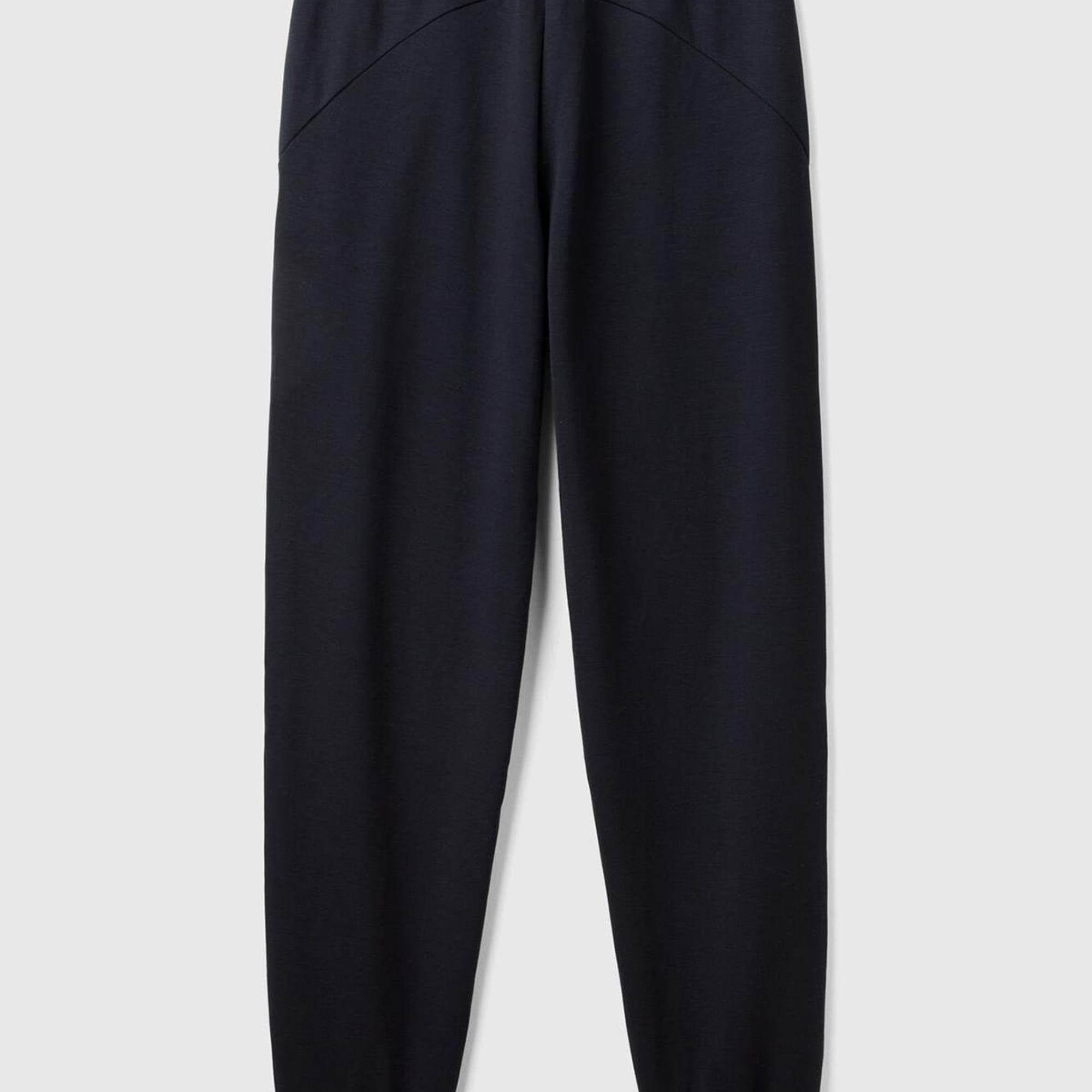 Kadın Siyah Modal Karışımlı Önü Logo Detaylı Bilek Manşetli Eşofman Altı