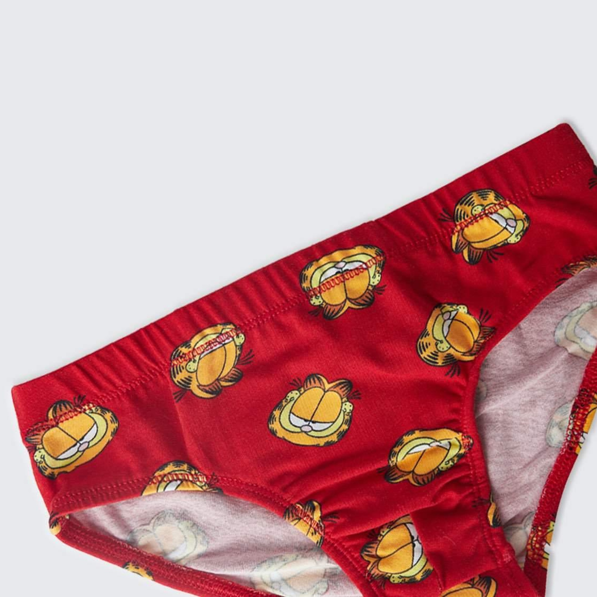 Erkek Çocuk Kırmızı Garfield Baskılı Slip