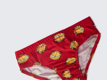  Erkek Çocuk Kırmızı Garfield Baskılı Slip