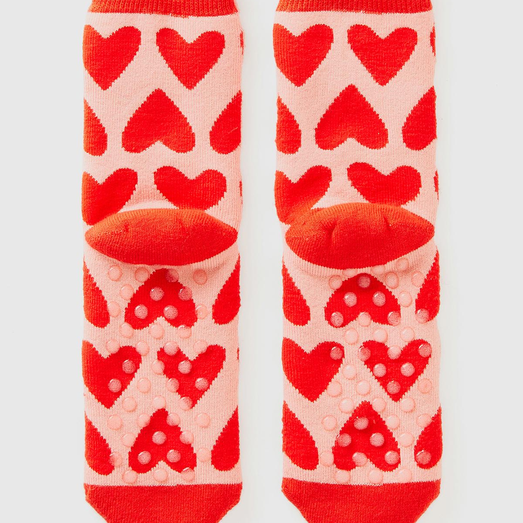 Erkek Çocuk Kırmızı Mix Desenli Altı Kaydırmaz Uzun Soket Çorap