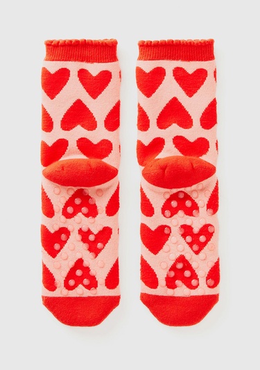  Erkek Çocuk Kırmızı Mix Desenli Altı Kaydırmaz Uzun Soket Çorap