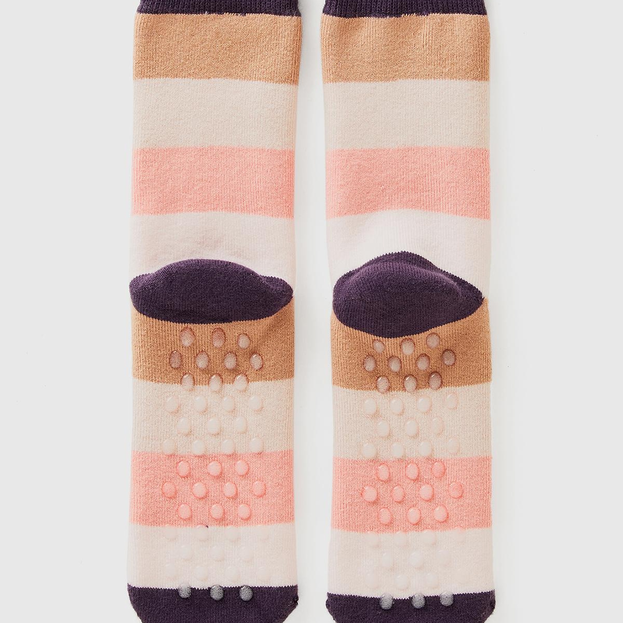 Erkek Çocuk Krem Mix Desenli Altı Kaydırmaz Uzun Soket Çorap