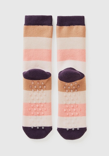  Erkek Çocuk Krem Mix Desenli Altı Kaydırmaz Uzun Soket Çorap