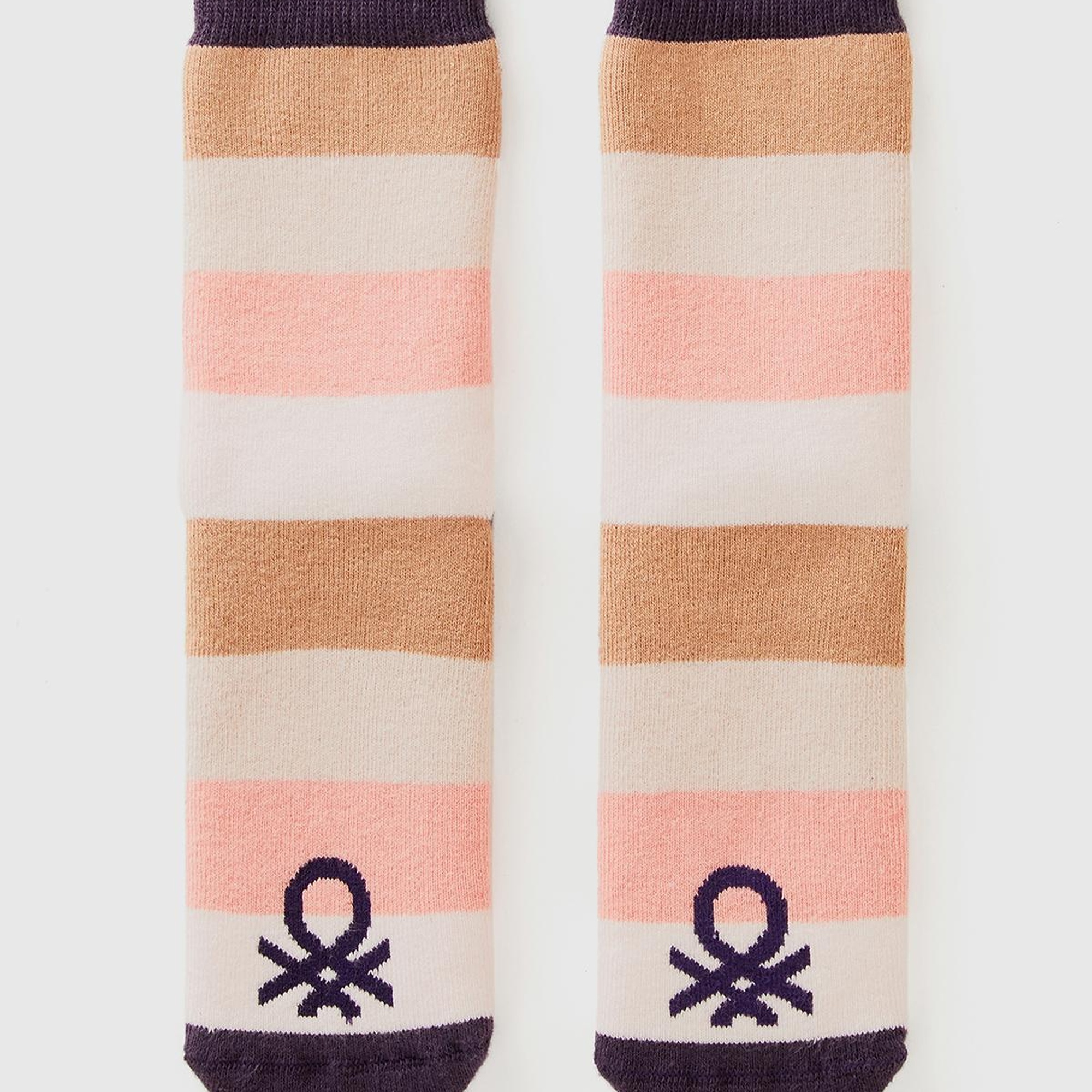 Erkek Çocuk Krem Mix Desenli Altı Kaydırmaz Uzun Soket Çorap