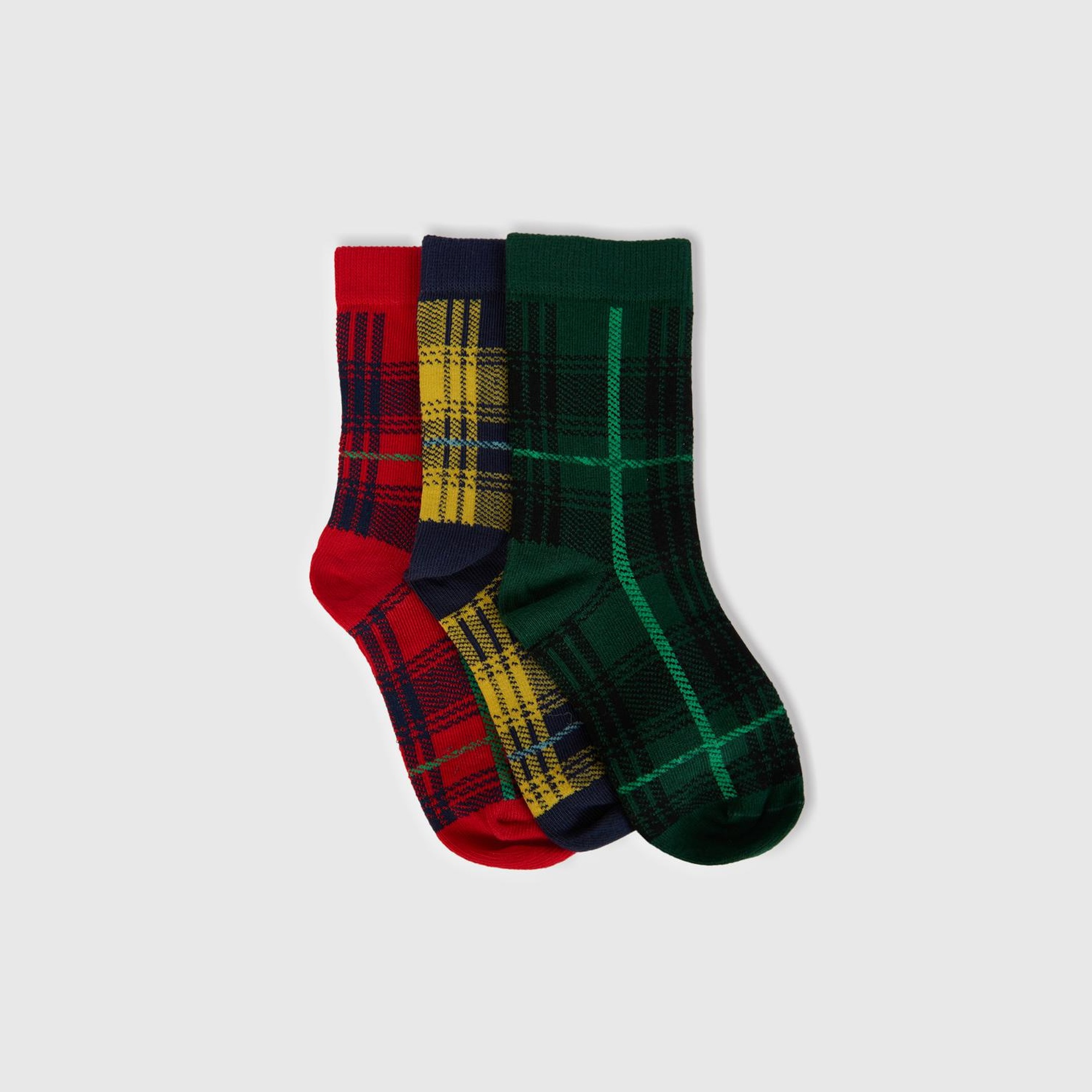 Erkek Çocuk Sarı Mix Desenli 3'lü Uzun Soket Çorap Seti