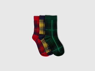  Erkek Çocuk Sarı Mix Desenli 3'lü Uzun Soket Çorap Seti