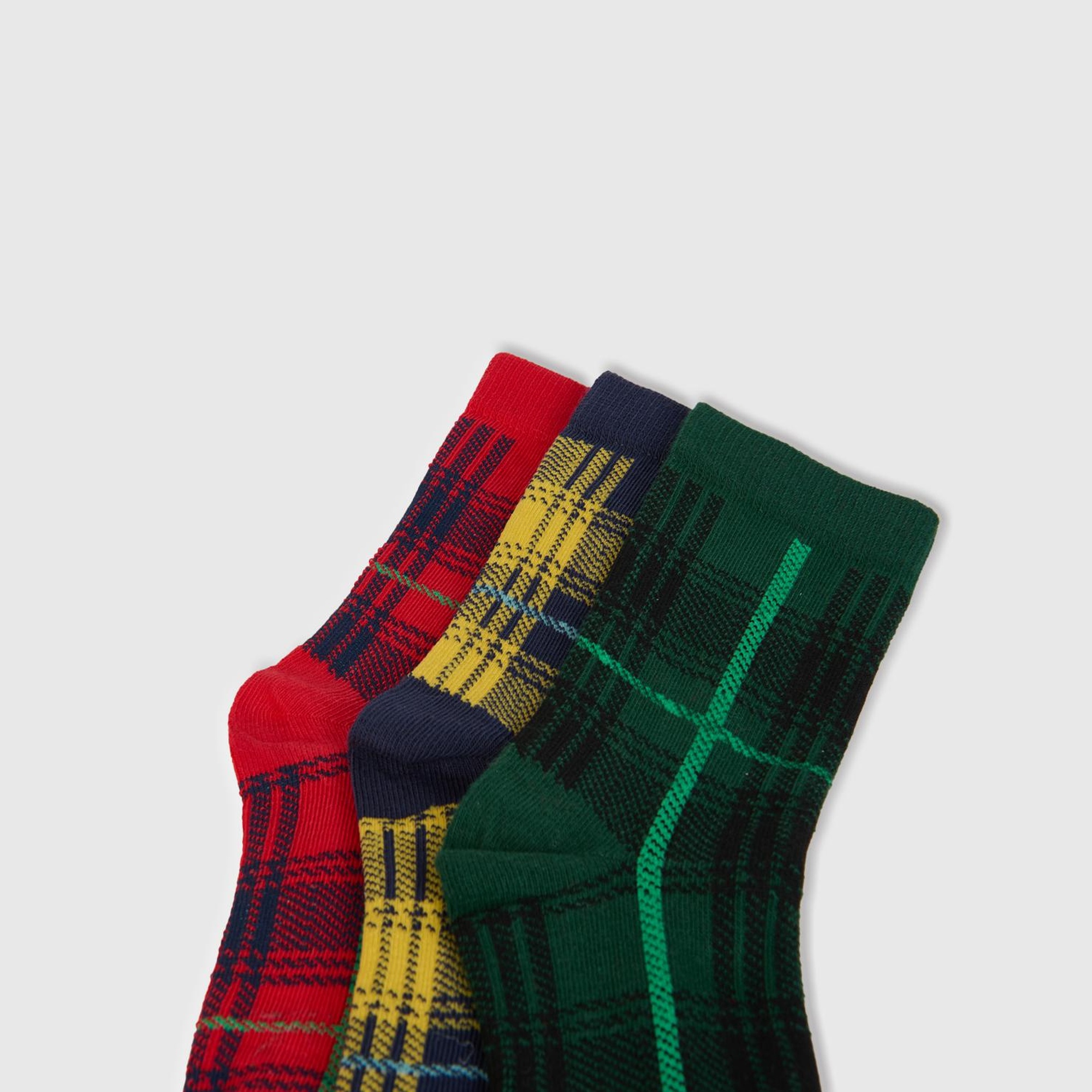 Erkek Çocuk Sarı Mix Desenli 3'lü Uzun Soket Çorap Seti