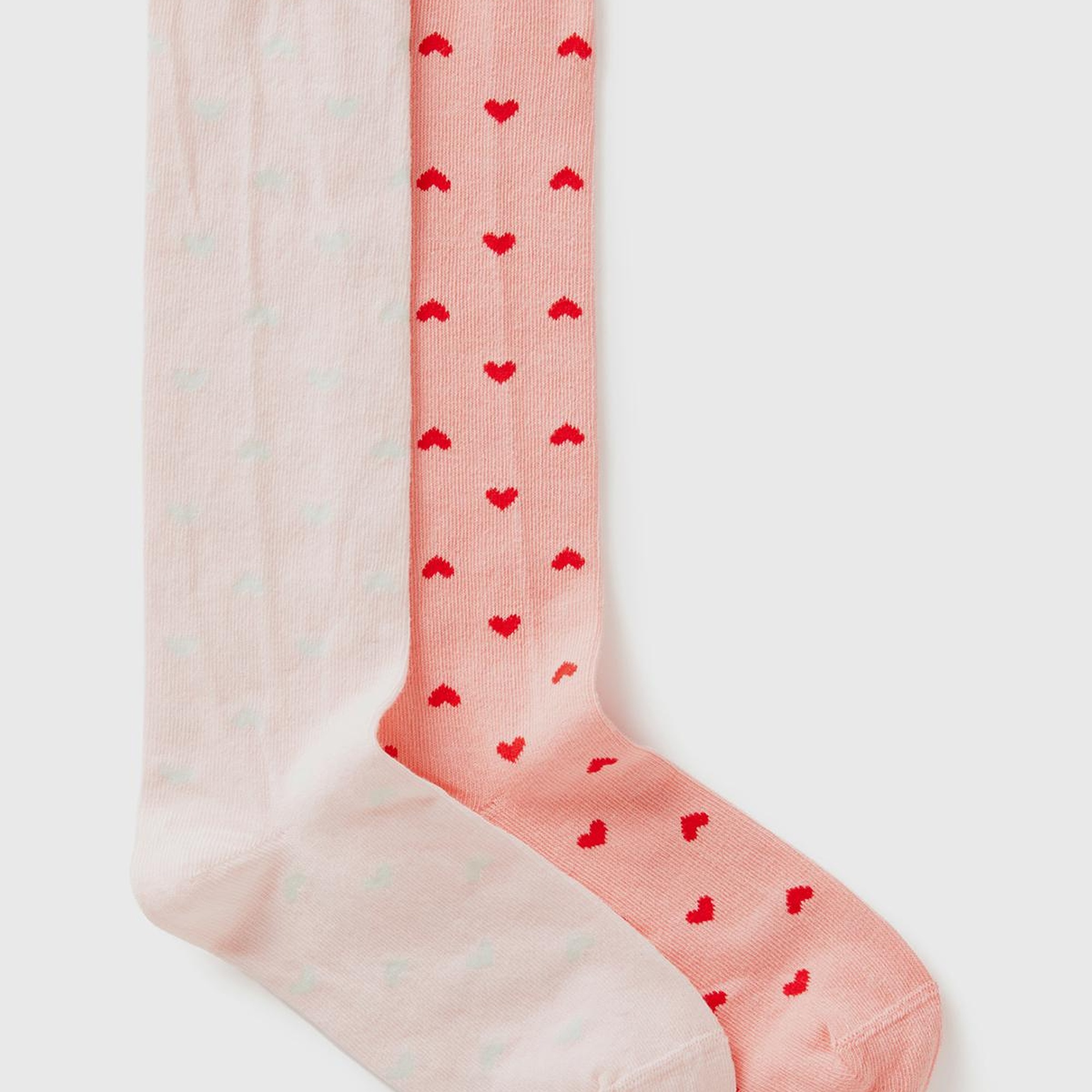 Erkek Çocuk Pembe Mix Desenli Ucu Fırfırlı 2'li Uzun Soket Çorap Seti