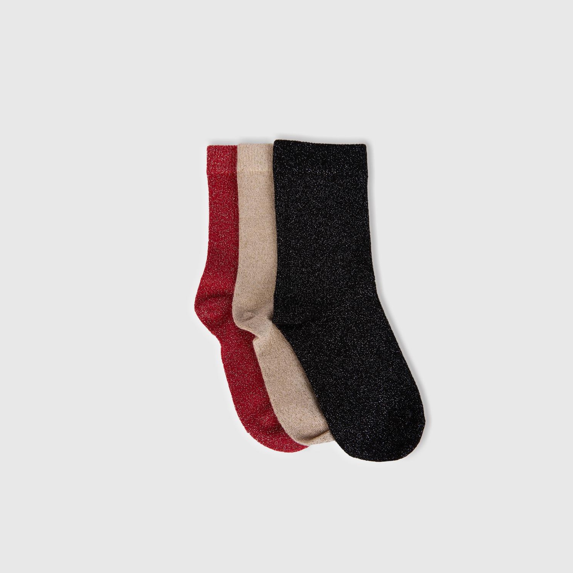 Erkek Çocuk Kırmızı Mix Desenli 3'lü Uzun Soket Çorap Seti