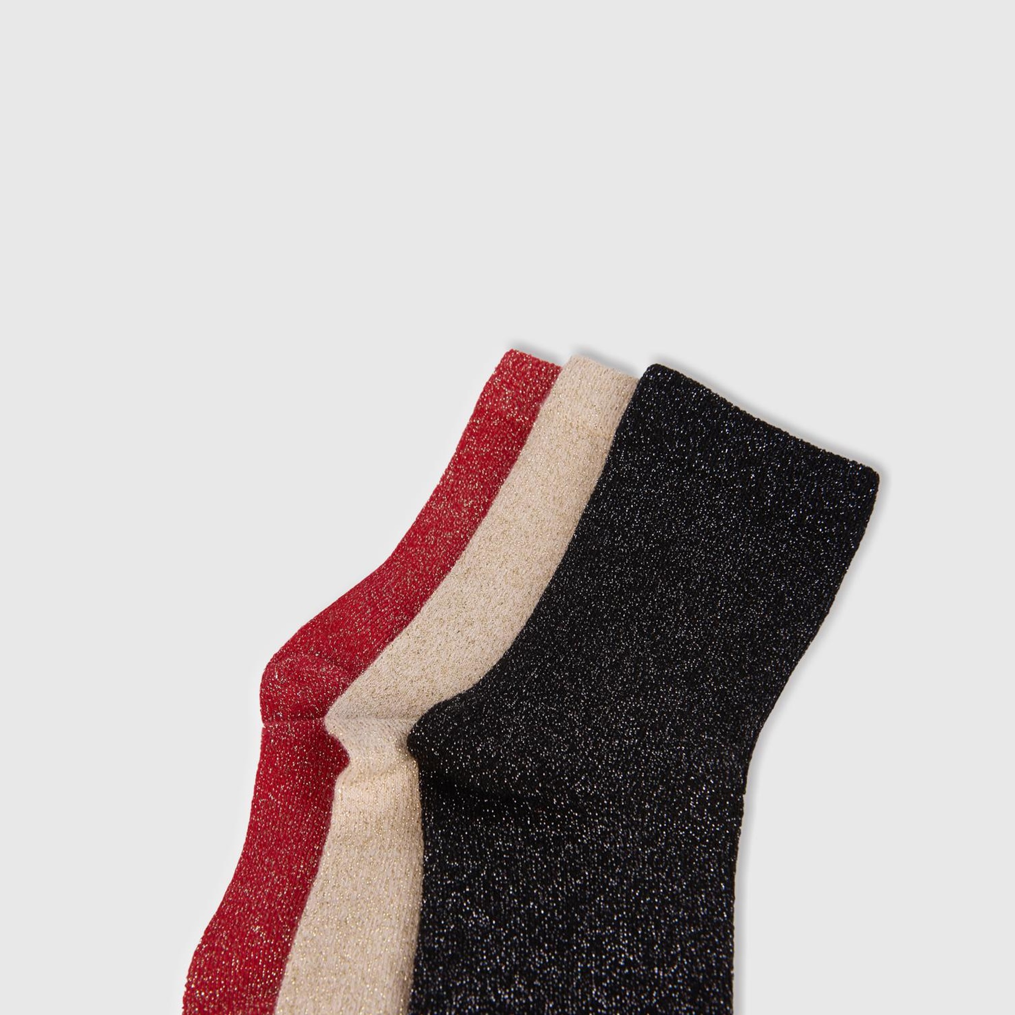 Erkek Çocuk Kırmızı Mix Desenli 3'lü Uzun Soket Çorap Seti