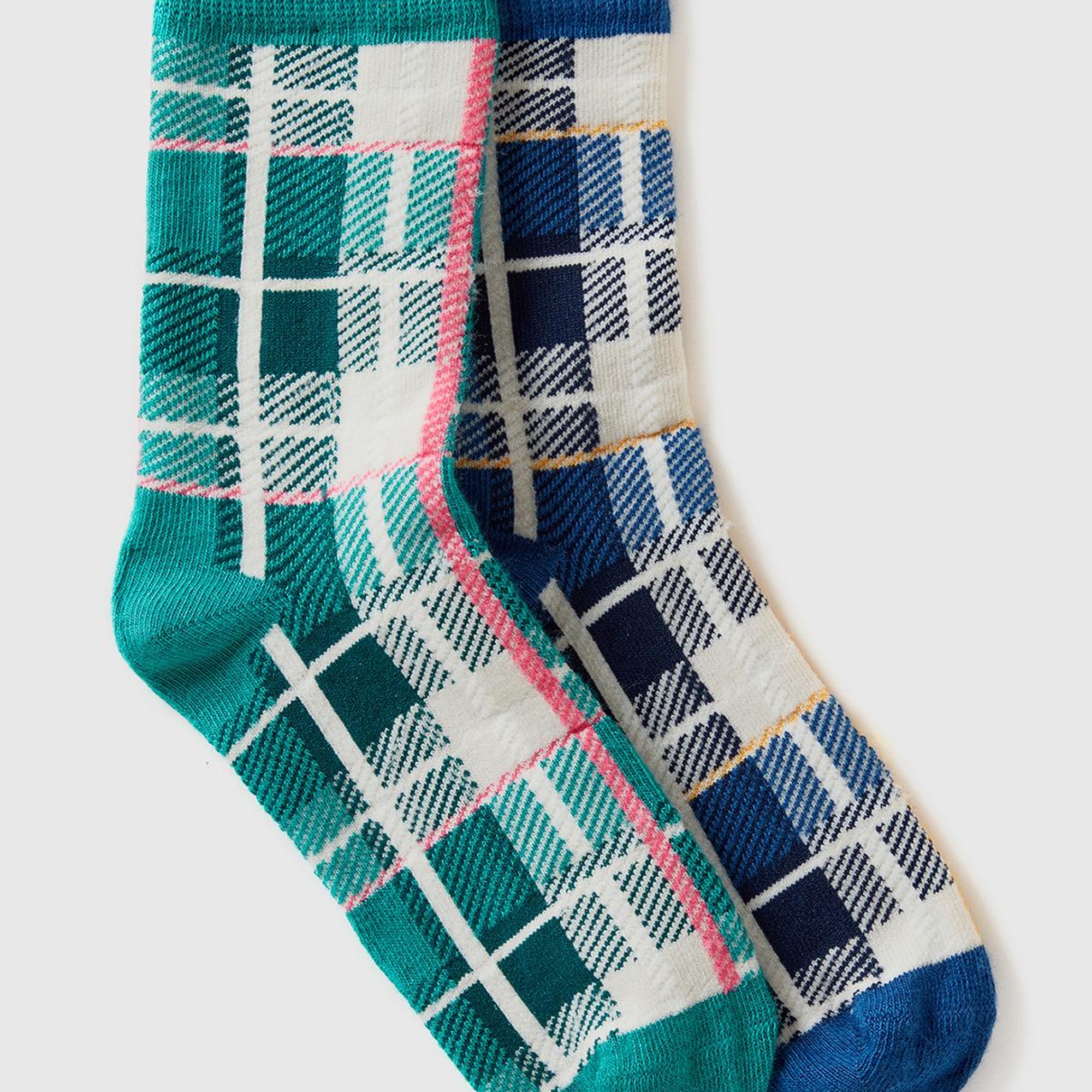 Erkek Çocuk Yeşil Mix Desenli 2'li Uzun Soket Çorap Seti