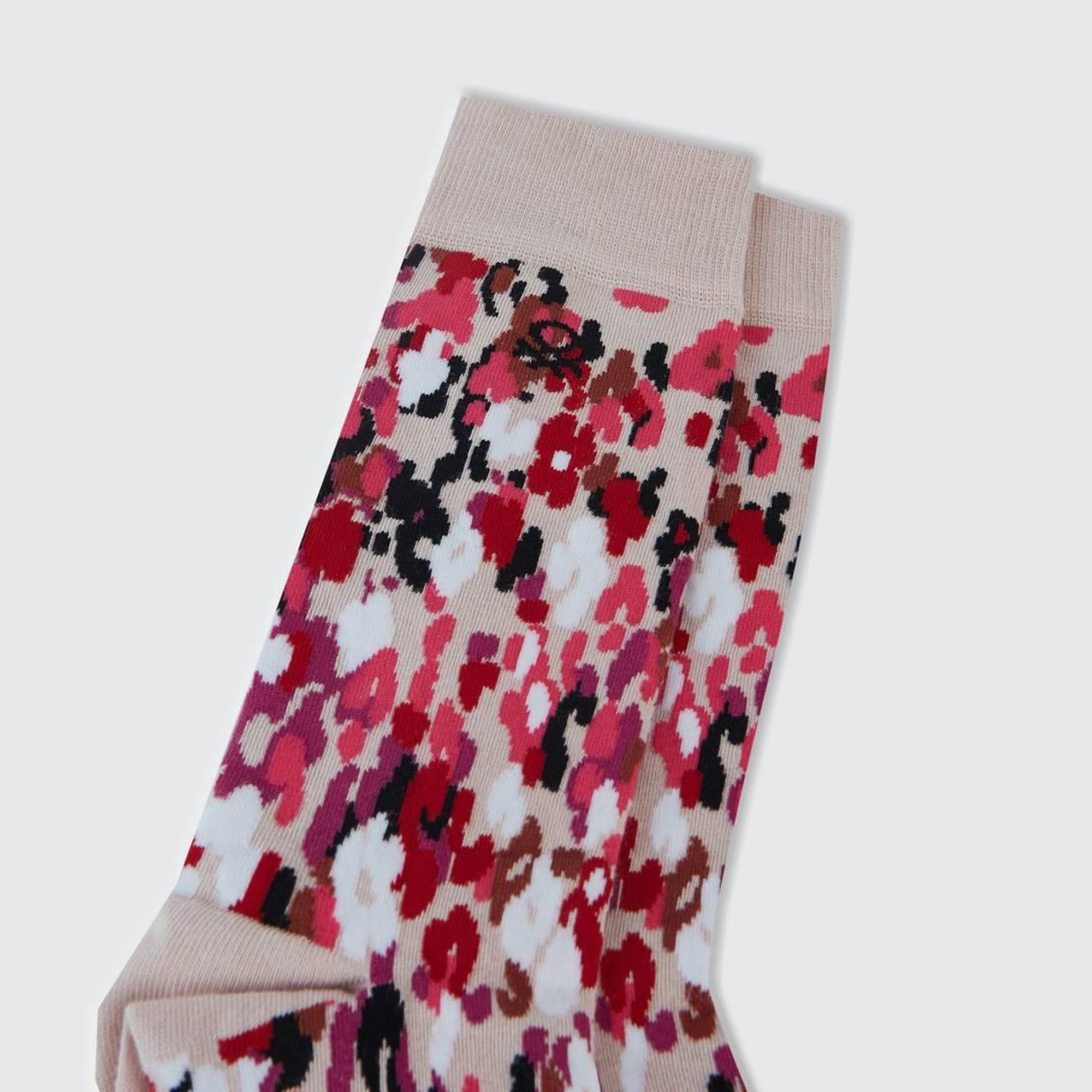 Unisex Pembe Mix Desenli Çorap