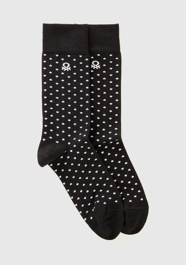  Unisex Siyah Desenli Çorap