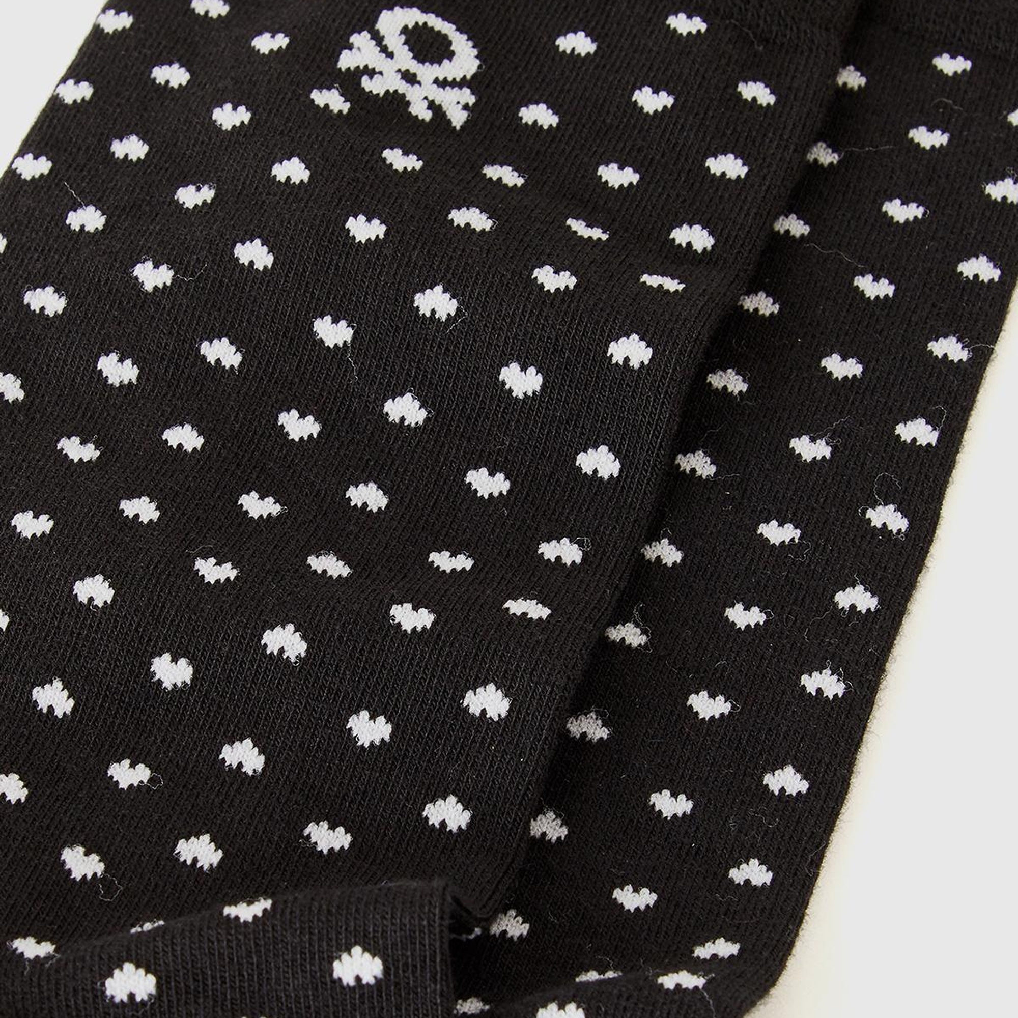 Unisex Siyah Desenli Çorap