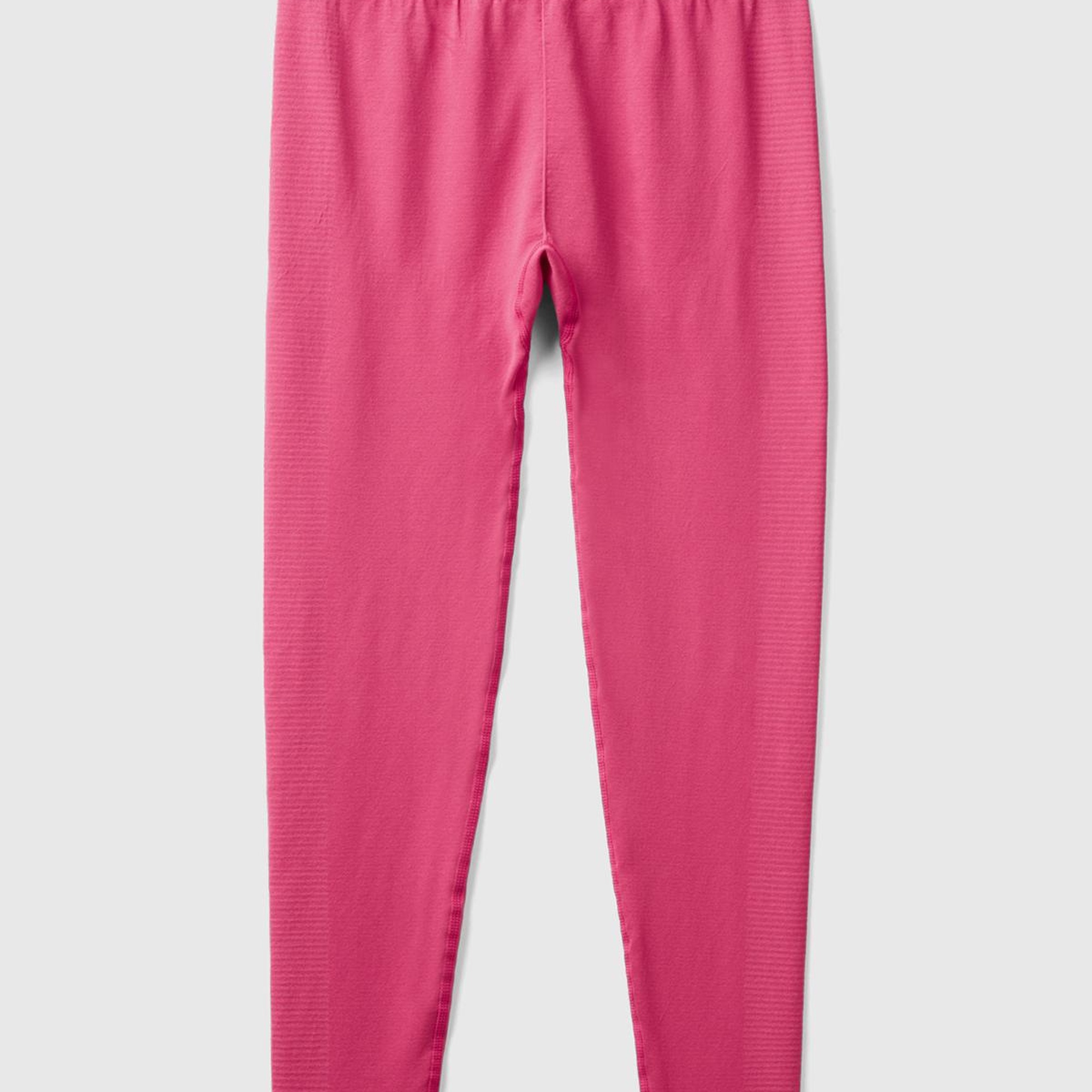 Kadın Fuşya Önü Logo İşlemeli Push-Up Sporcu Taytı