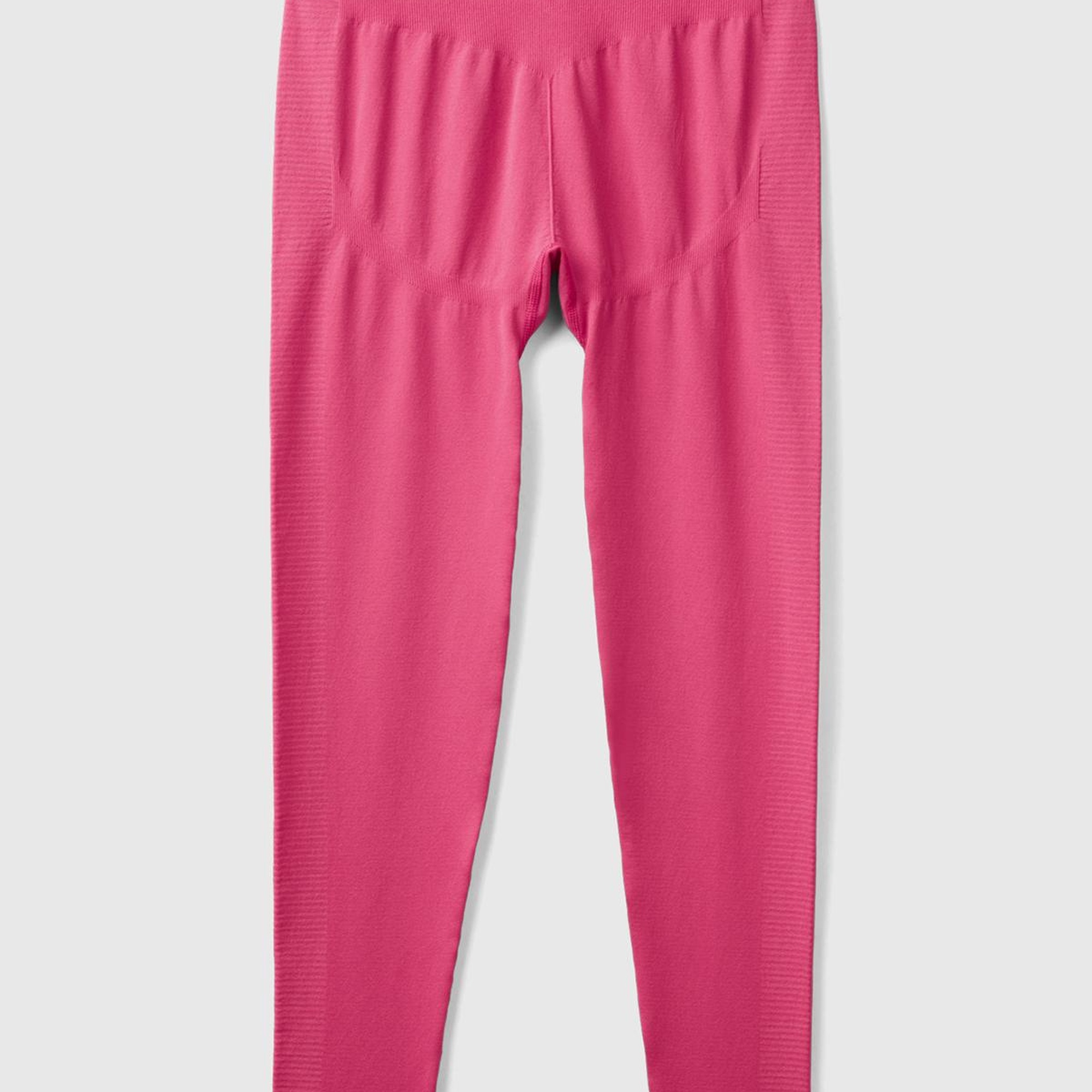 Kadın Fuşya Önü Logo İşlemeli Push-Up Sporcu Taytı