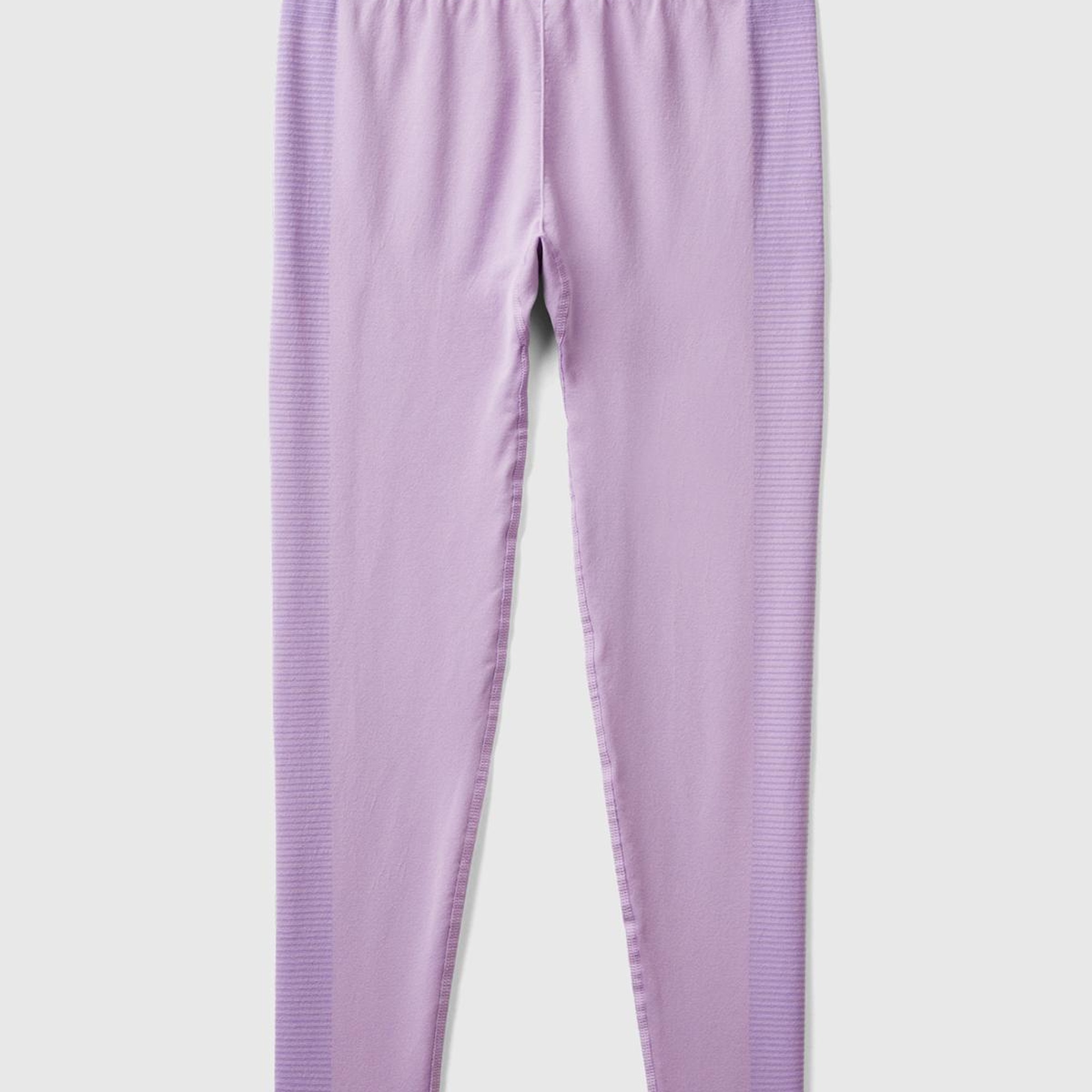 Kadın Lila Önü Logo İşlemeli Push-Up Sporcu Taytı