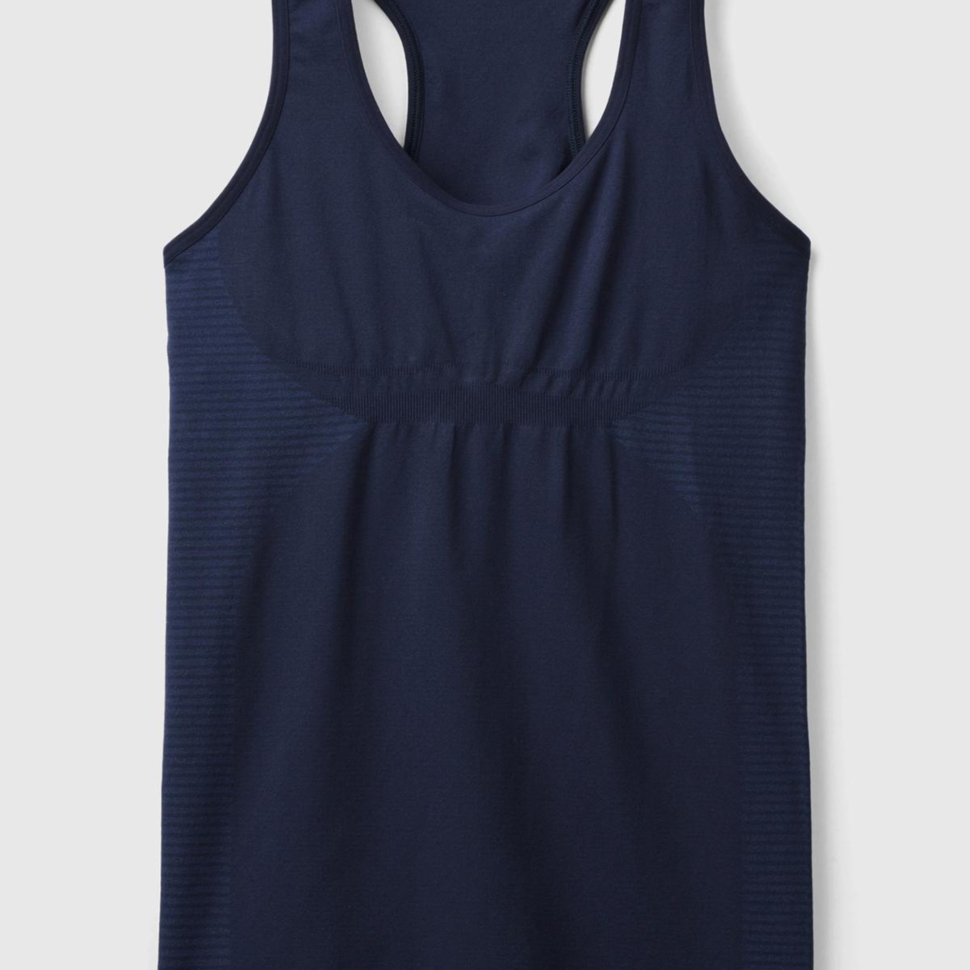 Kadın Koyu Lacivert Arkası Logo İşlemeli Askı Detaylı Destekli Sporcu Üst