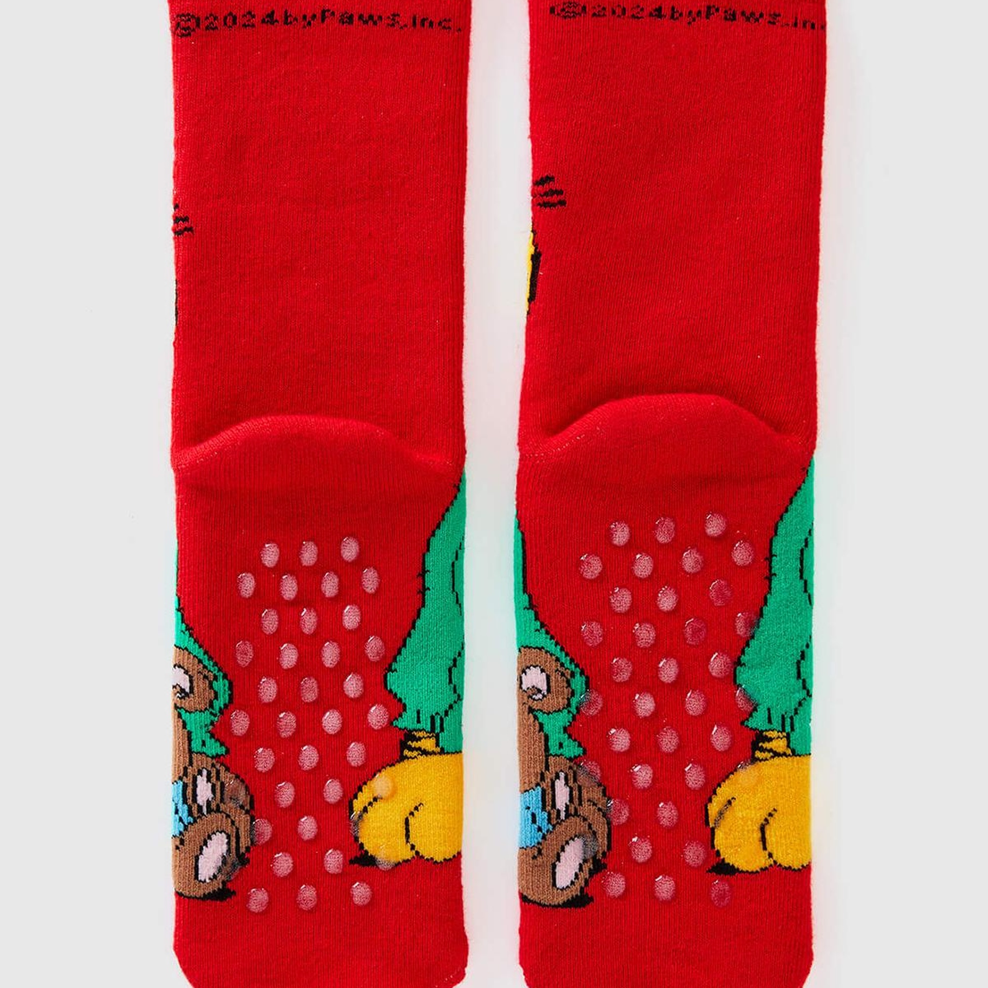Erkek Çocuk Kırmızı Garfield Baskılı Uzun Soket Çorap