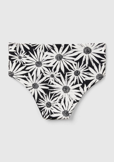  Kadın Beyaz Mix Tamamı Desenli Yüksek Bel Klasik Kesim Bikini Altı