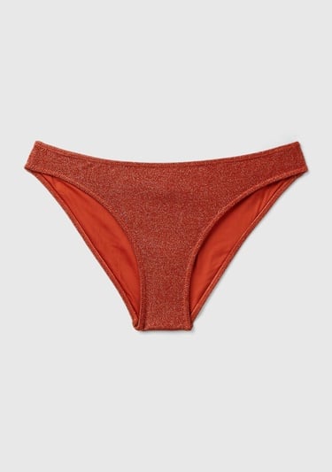  Kadın Bordo Arkası Logo İşlemeli Bikini Altı