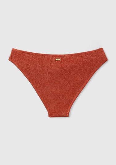  Kadın Bordo Arkası Logo İşlemeli Bikini Altı