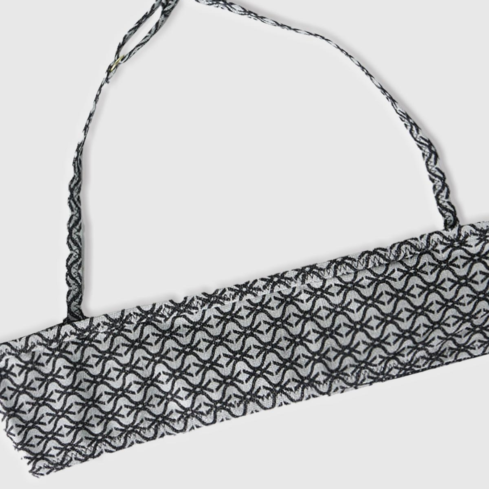 Kız Çocuk Mix Tamamı Desenli Fırfırlı Boyundan Bağlamalı Bikini Takımı