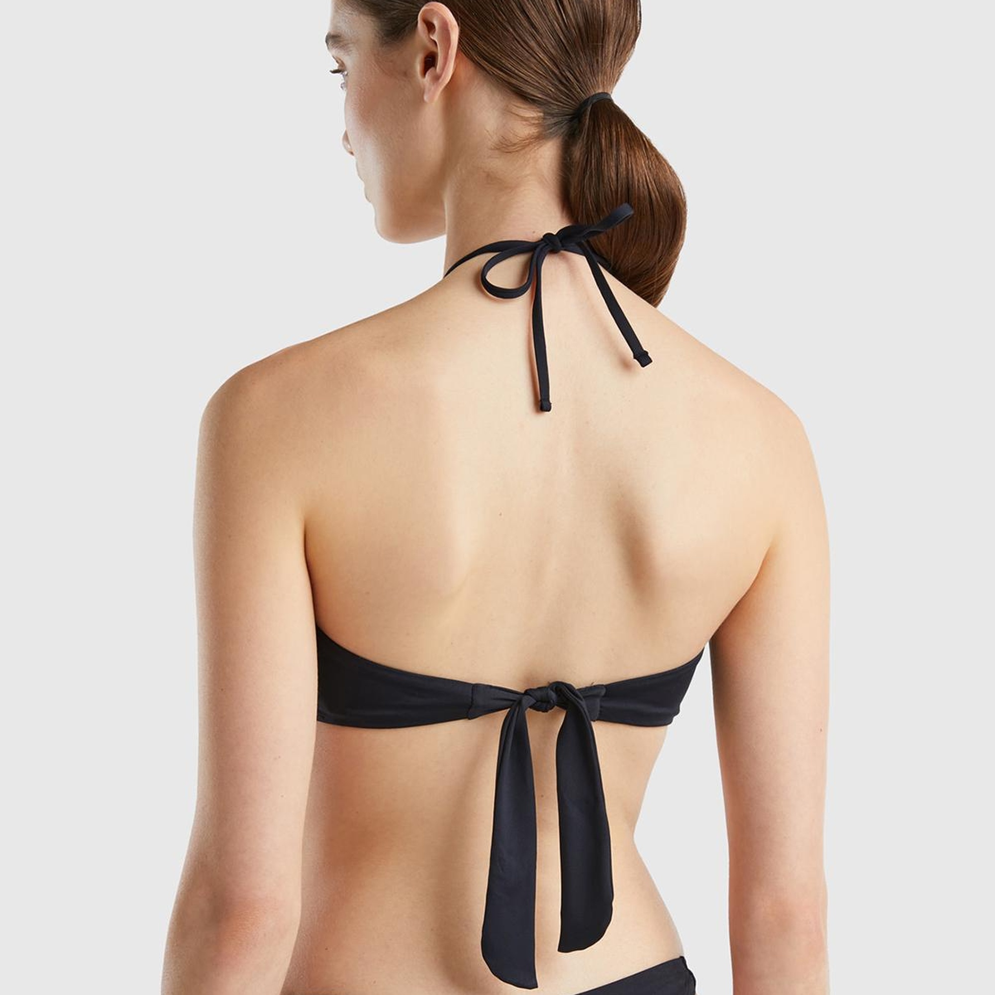 Kadın Siyah Halter Bikini Üstü