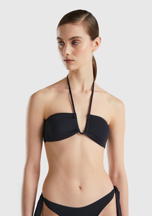  Kadın Siyah Halter Bikini Üstü