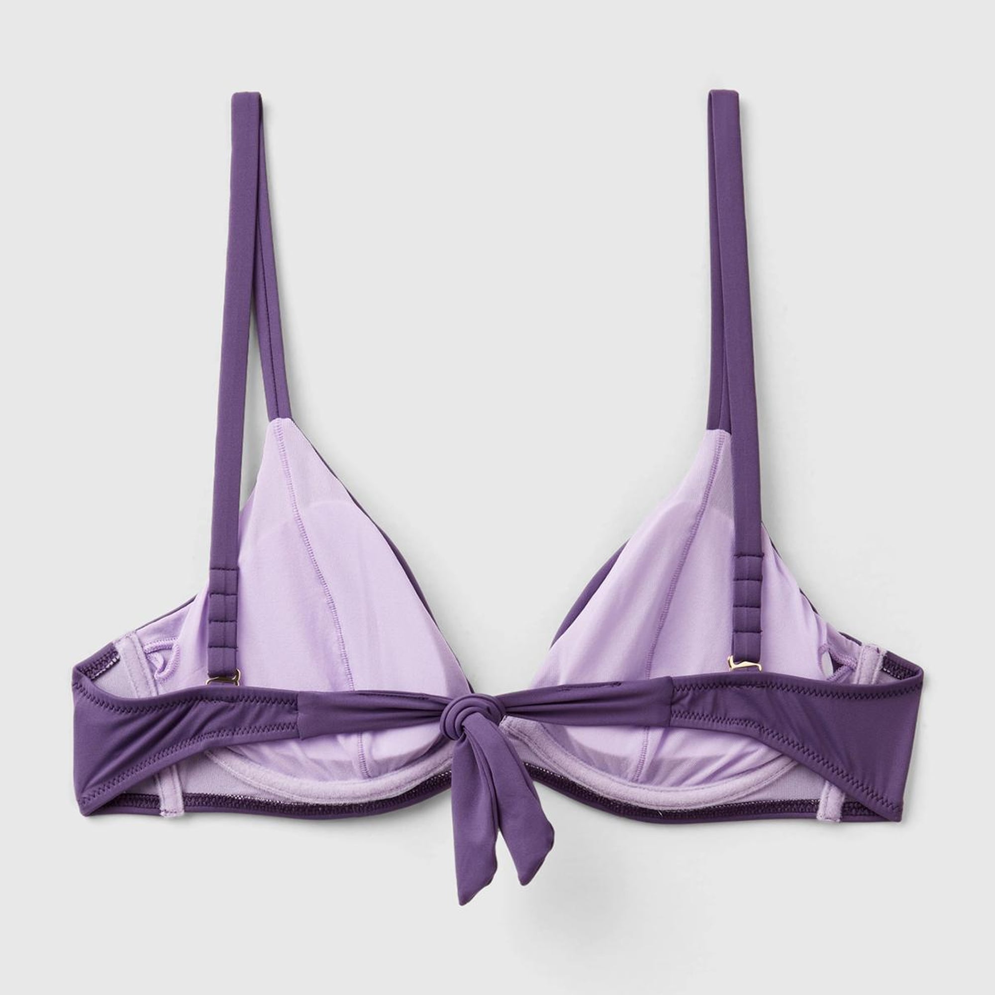 Kadın Mor Mix Arkadan Bağlamalı Destekli Bikini Üstü