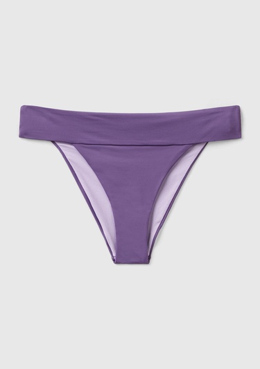  Kadın Mor Mix Beli Büzgülü Brezilya Model Bikini Altı