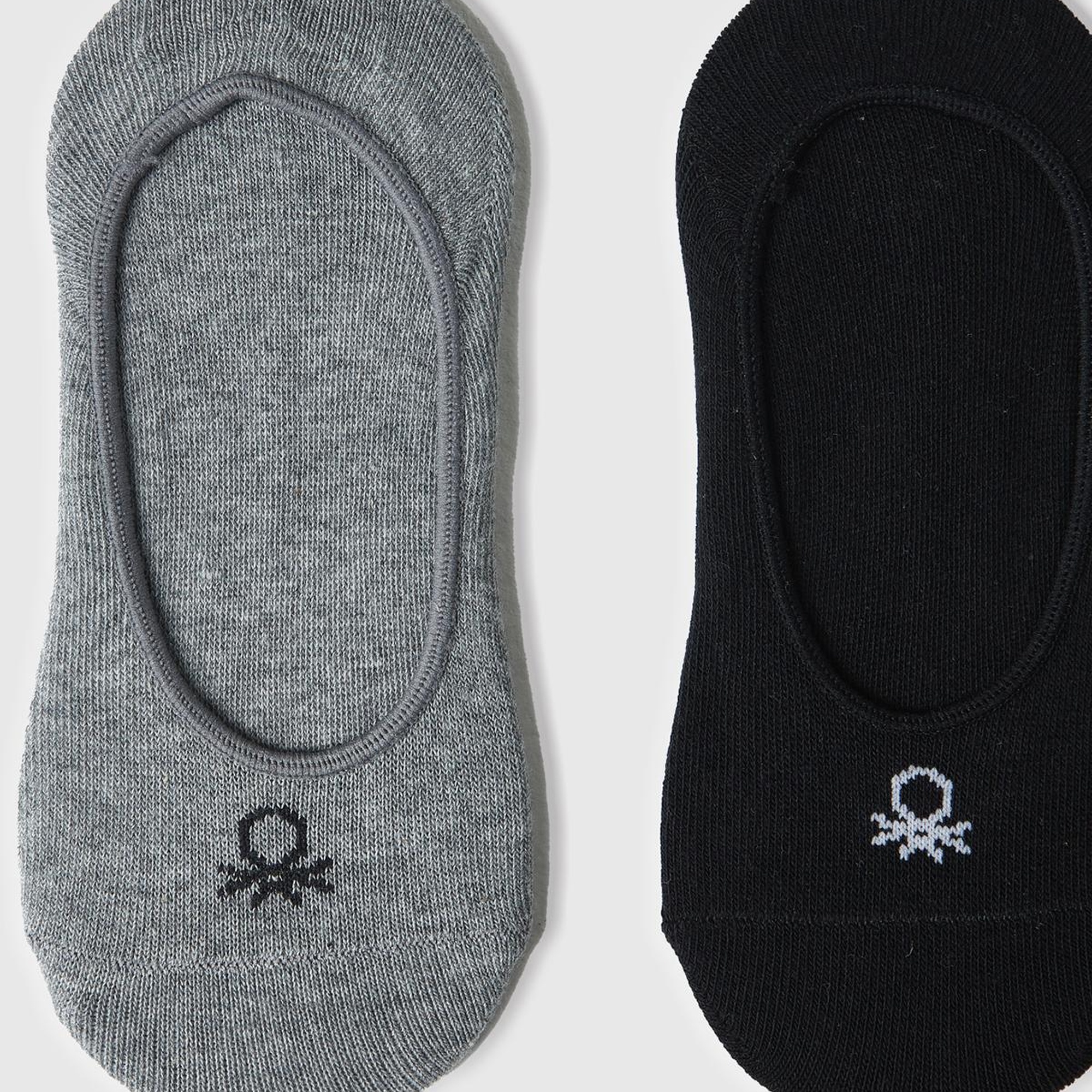 Erkek Çocuk Gri Mix Üstü Logo İşlemli 2'li Babet Çorap Seti