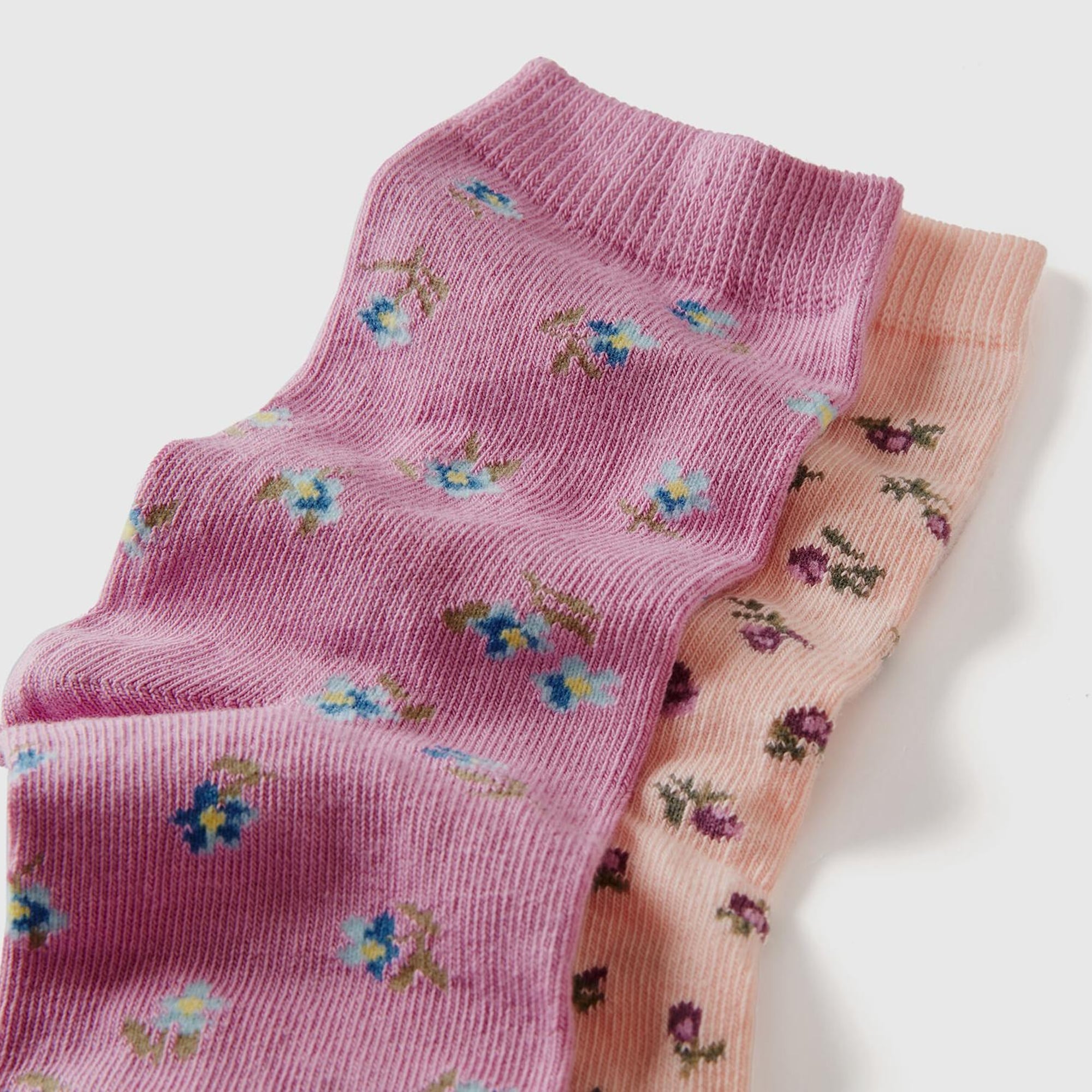 Erkek Çocuk Koyu Pembe Mix Tamamı Desenli 2'li Soket Çorap Seti