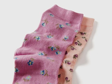  Erkek Çocuk Koyu Pembe Mix Tamamı Desenli 2'li Soket Çorap Seti