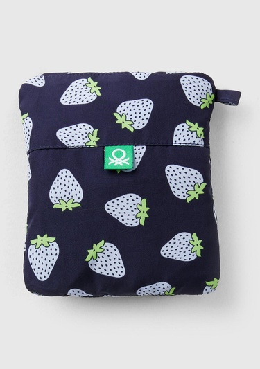  Erkek Çocuk İndigo Tamamı Desenli Cep Detaylı Beli Büzgülü Kısa Deniz Şortu