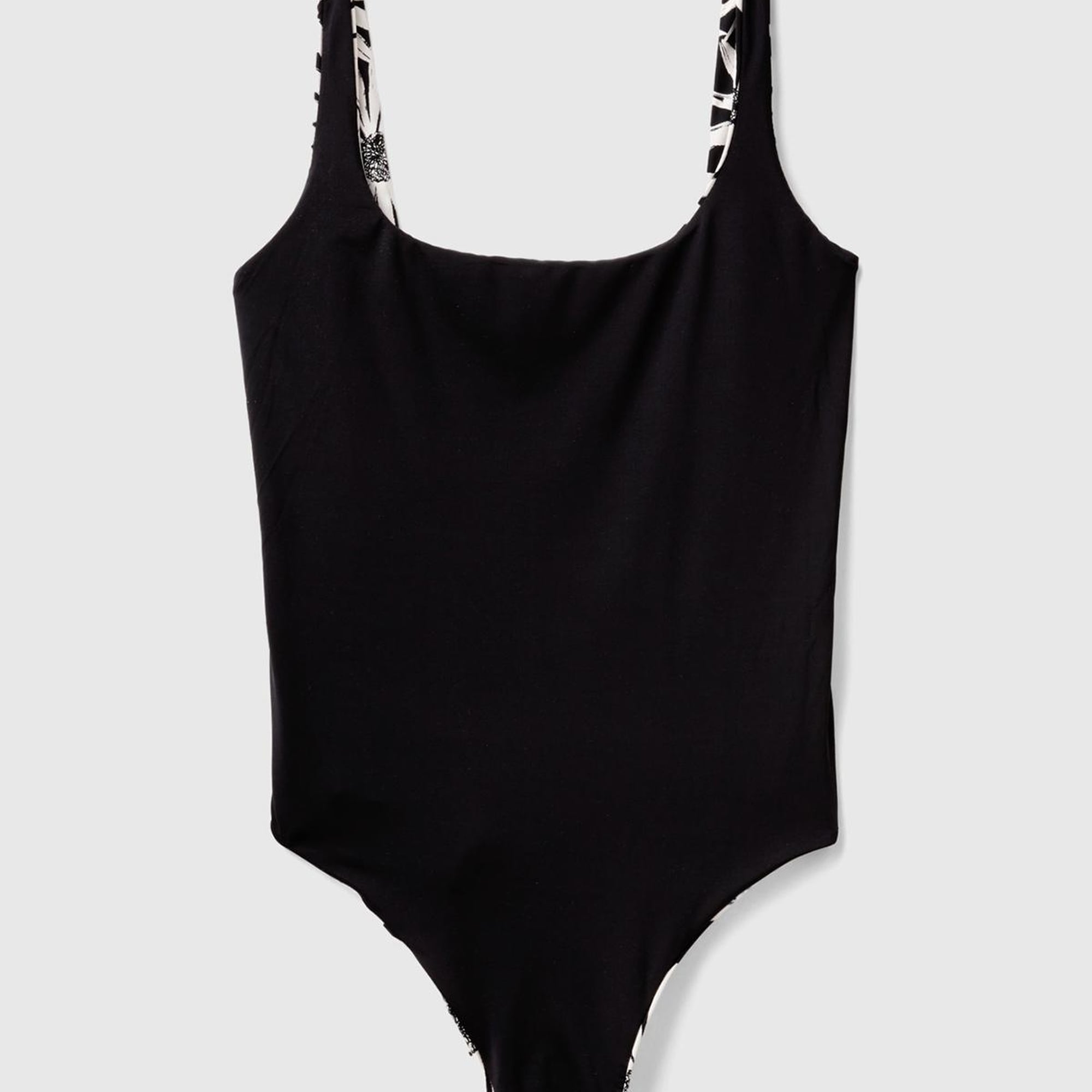 Kadın Beyaz Mix Tamamı Desenli Derin Sırt Dekolteli Brezilya Model Mayo