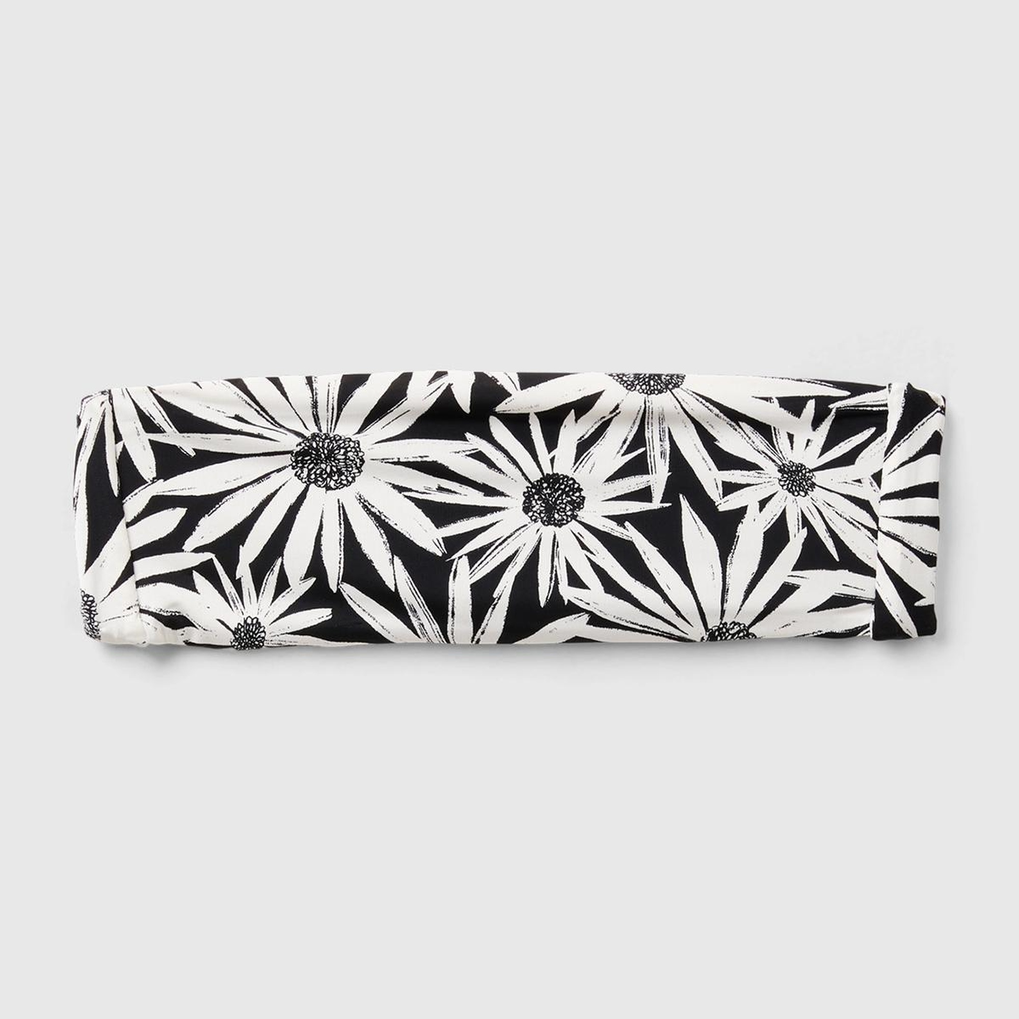 Kadın Beyaz Mix Tamamı Desenli Arkadan Bağlamalı Straplez Bikini Üstü