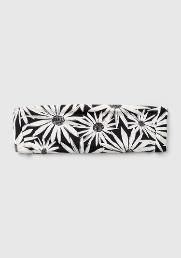  Kadın Beyaz Mix Tamamı Desenli Arkadan Bağlamalı Straplez Bikini Üstü