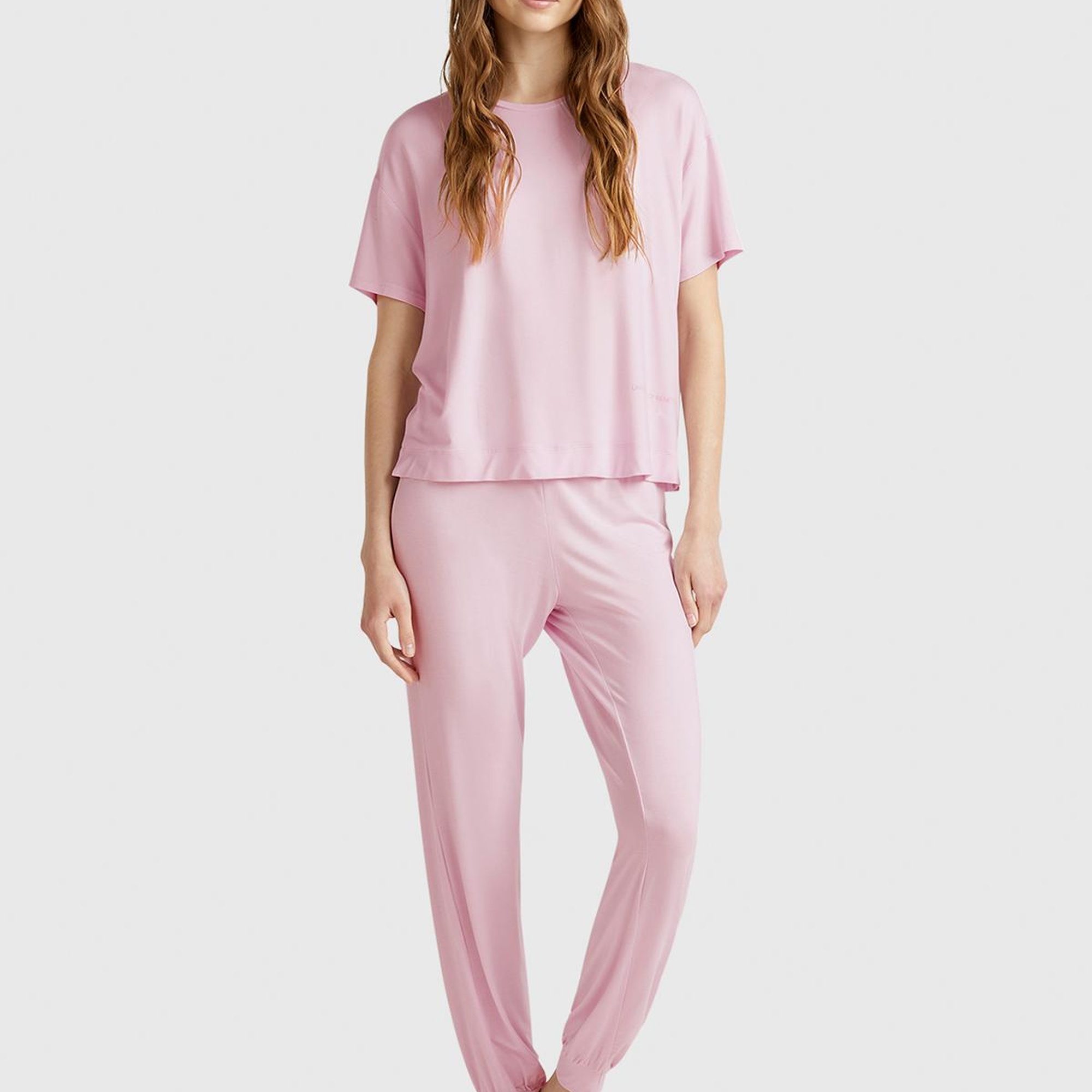 Kadın Beyaz Logo Baskılı Bisiklet Yaka T-Shirt