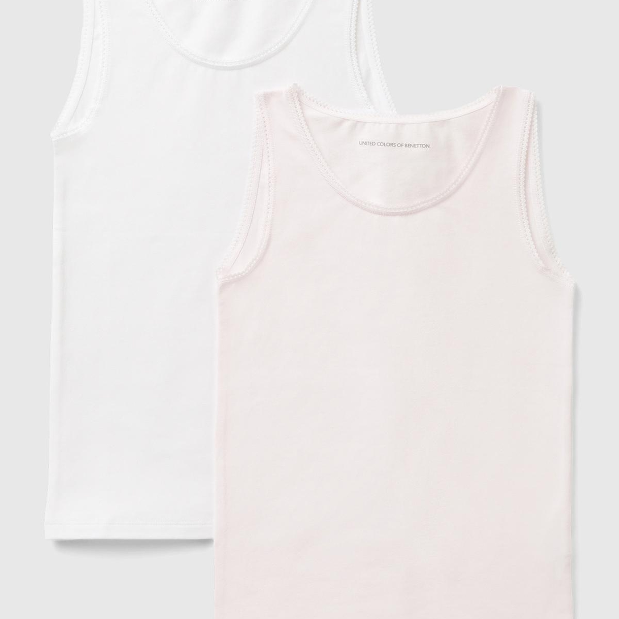 Kız Çocuk Pembe-Beyaz 2'li Atlet